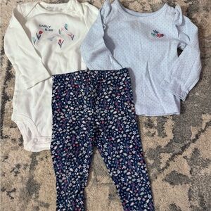 Carter's Baby Outfit with Floral Design